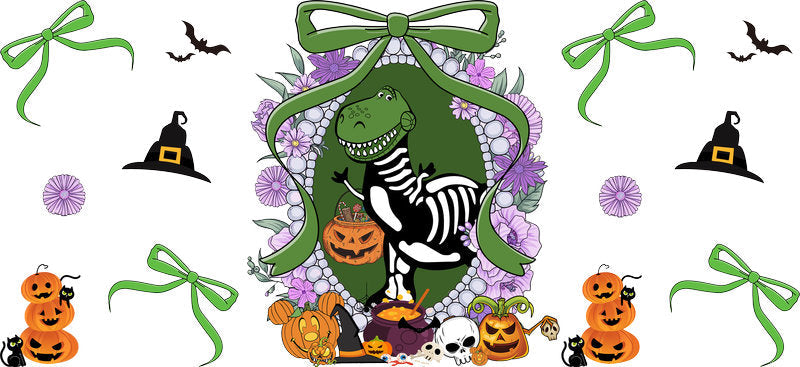 Halloween UV DTF Cup Wrap for 16oz Glass Can KA-11560