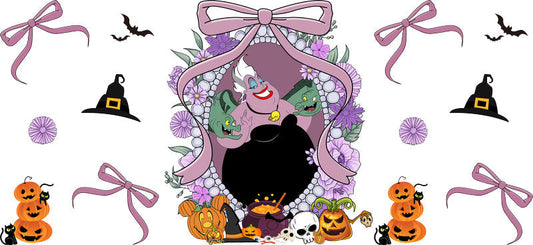 Halloween UV DTF Cup Wrap for 16oz Glass Can KA-11561