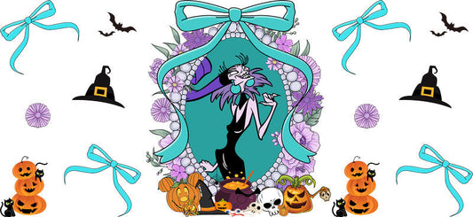 Halloween UV DTF Cup Wrap for 16oz Glass Can KA-11562