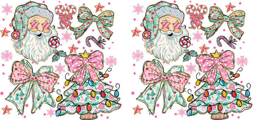 Christmas collage UV DTF cup wrap with festive mixed artwork for 16oz glass can KA-11648