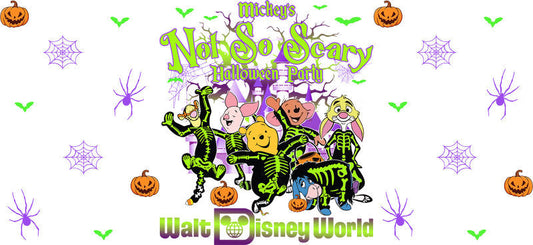 Halloween Skeleton UV DTF Cup Wrap for 16oz Glass Can KA-11657