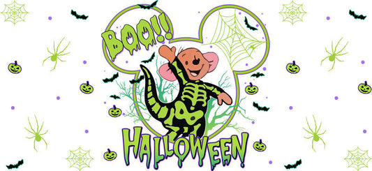 Halloween Skeleton Costume UV DTF Cup Wrap for 16oz Glass Can KA-11662