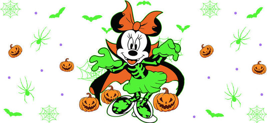Halloween Cute Character UV DTF Cup Wrap for 16oz Glass Can KA-11669