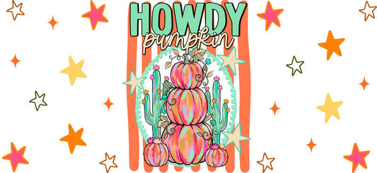 Halloween Pumpkin Theme UV DTF Cup Wrap Design