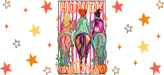Halloween Witch Character UV DTF Cup Wrap Tumbler Decal