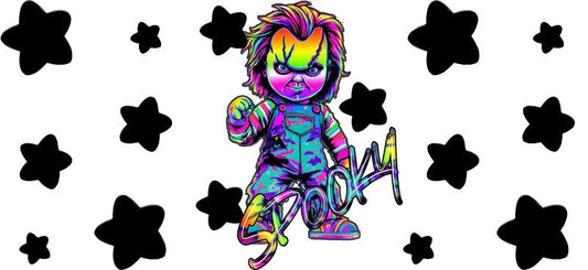 Halloween Monster Character UV DTF Cup Wrap Tumbler Decal