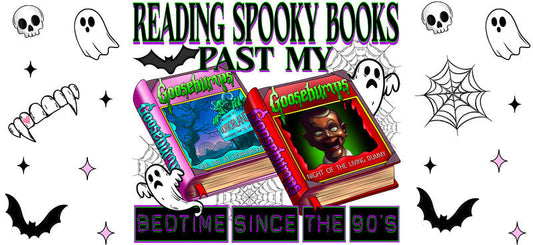 Spooky Halloween Book Theme UV DTF Cup Wrap Design