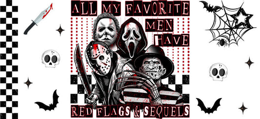 Halloween Horror Character Group UV DTF Cup Wrap