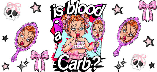 Bloody Halloween Horror UV DTF Cup Wrap Tumbler Decal