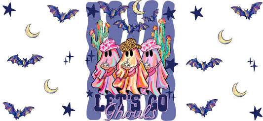 Halloween Ghost Girl UV DTF Cup Wrap Design
