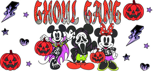 Halloween Spooky Character UV DTF Cup Wrap Tumbler Decal