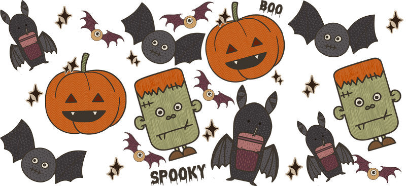 Spooky Rodeo Halloween UV DTF Cup Wrap Design