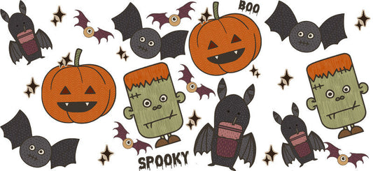 Spooky Rodeo Halloween UV DTF Cup Wrap Design