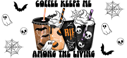 Halloween Skeleton Theme UV DTF Cup Wrap Design