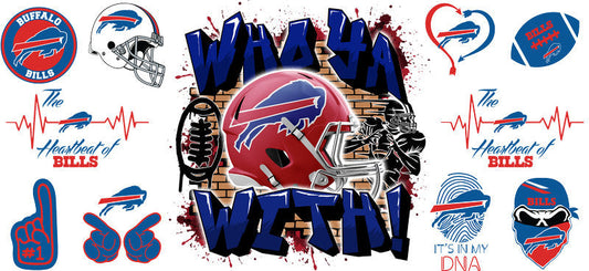 32 Team Football UV DTF Cup Wrap Tumbler Decal Glass Can Wrap for 16oz Libbey KA-12101