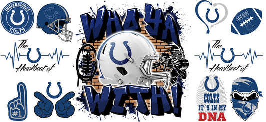 32 Team Football UV DTF Cup Wrap Tumbler Decal Glass Can Wrap for 16oz Libbey KA-12103