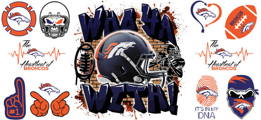 32 Team Football UV DTF Cup Wrap Tumbler Decal Glass Can Wrap for 16oz Libbey KA-12104
