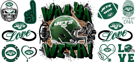 32 Team Football UV DTF Cup Wrap Tumbler Decal Glass Can Wrap for 16oz Libbey KA-12108