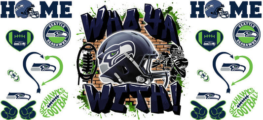 32 Team Football UV DTF Cup Wrap Tumbler Decal Glass Can Wrap for 16oz Libbey KA-12117