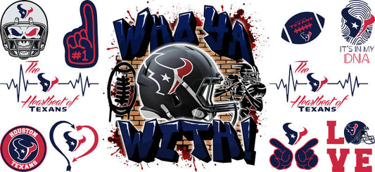 32 Team Football UV DTF Cup Wrap Tumbler Decal Glass Can Wrap for 16oz Libbey KA-12121