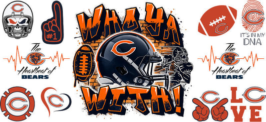 32 Team Football UV DTF Cup Wrap Tumbler Decal Glass Can Wrap for 16oz Libbey KA-12123