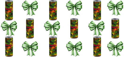 Energy Drink Bow aesthetic UV DTF Cup Wrap for 16oz Glass Can Libbey KA-12348