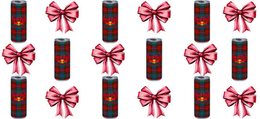 Energy Drink Bow aesthetic UV DTF Cup Wrap for 16oz Glass Can Libbey KA-12353