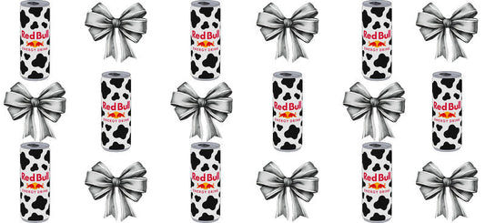 Energy Drink Bow aesthetic UV DTF Cup Wrap for 16oz Glass Can Libbey KA-12354