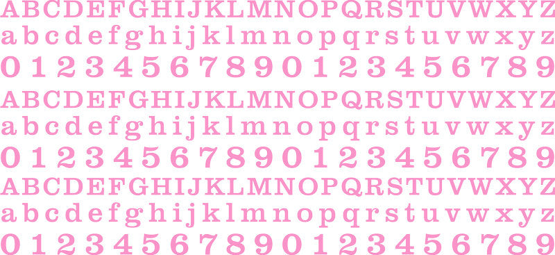 Alphabet & Number Font UV DTF Cup Wrap Transfer for Personalized Tumblers KA-12583