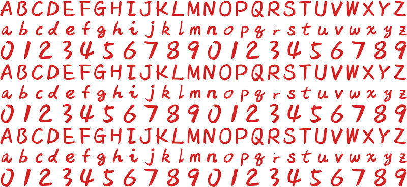 Alphabet & Number Font UV DTF Cup Wrap Transfer for Personalized Tumblers KA-12590