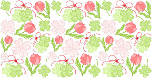 Tulip Flower UV DTF Cup Wrap Transfer for 16oz Libbey Glass KA-12813