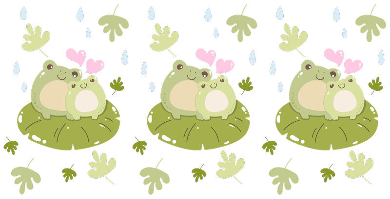 Cute Frog UV DTF Cup Wrap Transfer for 16oz Libbey Glass KA-12827
