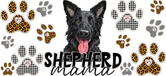 Belgian Shepherd Mama UV DTF Cup Wrap Transfer for 16oz Libbey Glass Can, Dog Lover Gift