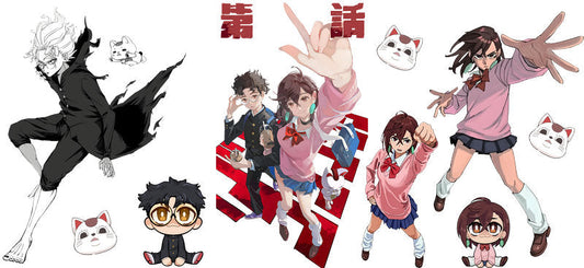 Supernatural Anime Characters UV DTF Transfer for 16oz Glass Can KA-13065