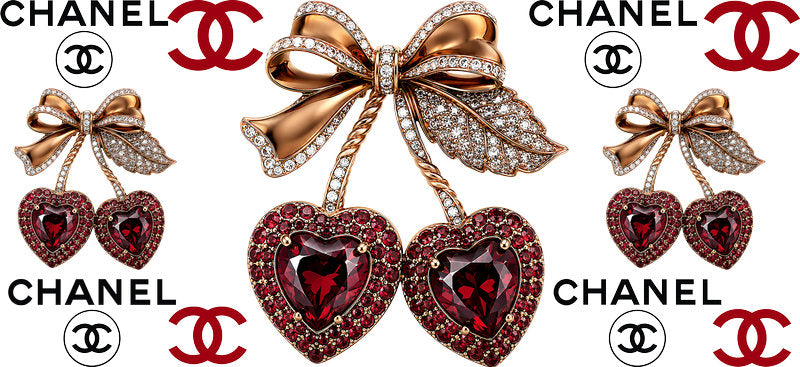 Designer Crystal Cherry Heart Bow Cup Wrap for 16oz Libbey Glass Can KA-13371