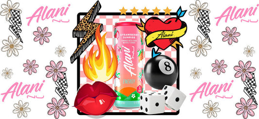 Retro Colorful Soda Collage Cup Wrap for 16oz Libbey Glass Can KA-13393