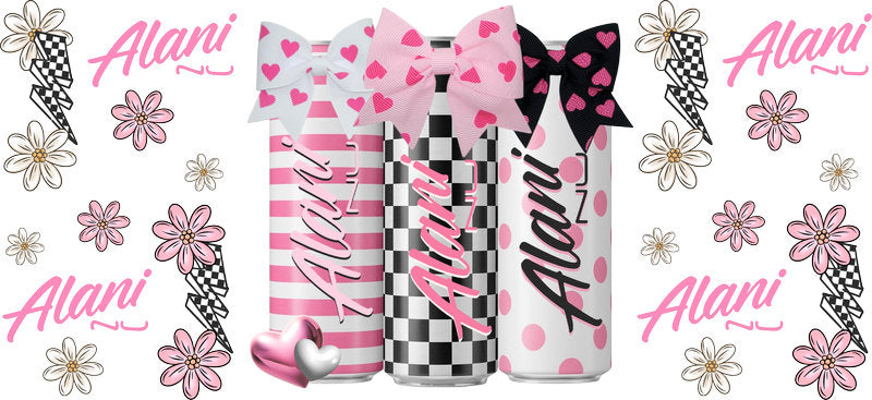 Pink Bow Tumbler Cup Wrap for 16oz Libbey Glass Can KA-13396