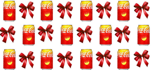 Bow Soda Can UV DTF Cup Wrap for 16oz Libbey Glass KA-13559