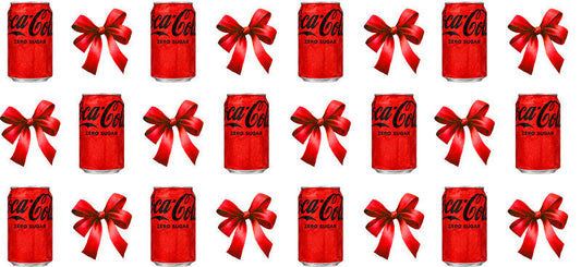 Bow Soda Can UV DTF Cup Wrap for 16oz Libbey Glass KA-13563