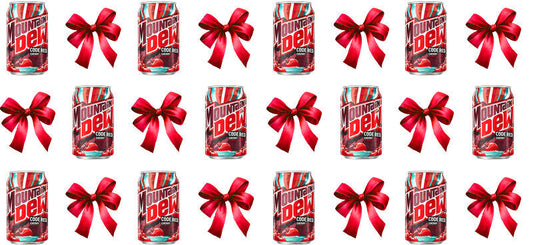 Bow Soda Can UV DTF Cup Wrap for 16oz Libbey Glass KA-13567