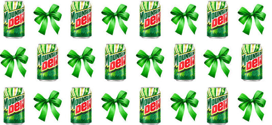 Bow Soda Can UV DTF Cup Wrap for 16oz Libbey Glass KA-13568