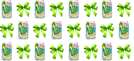 Bow Soda Can UV DTF Cup Wrap for 16oz Libbey Glass KA-13585