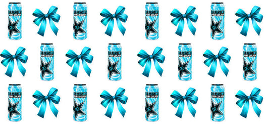 Bow Soda Can UV DTF Cup Wrap for 16oz Libbey Glass KA-13626