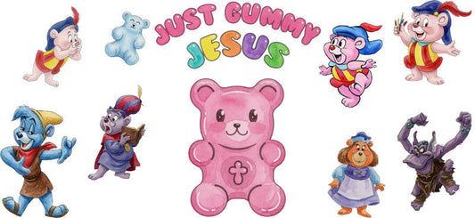 Cute Gummy Bear Fantasy Characters UV DTF Cup Wrap for 16oz Libbey Glass KA-13737