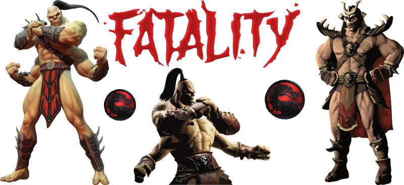 Fatality Warrior Battle UV DTF Cup Wrap for 16oz Libbey KA-13830
