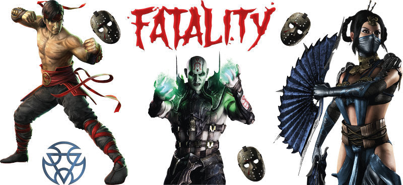 Fatality Warrior Battle UV DTF Cup Wrap for 16oz Libbey KA-13835
