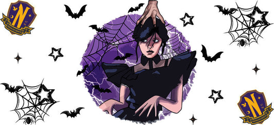 Halloween Dark Fantasy UV DTF Cup Wrap for 16oz Libbey KA-13946