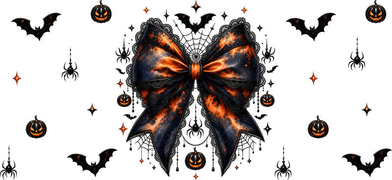 Halloween Bow and Ghost Cup Decal Design