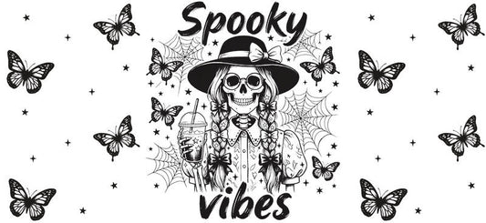 Spooky Skull Halloween Cup Decal for Custom Drinkware