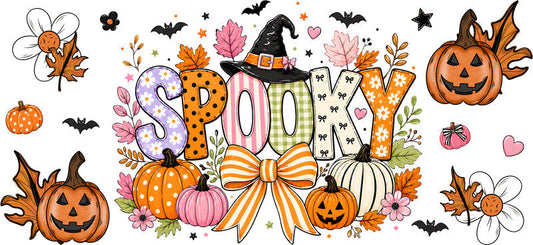 Cute Pumpkin Halloween Tumbler Wrap Design